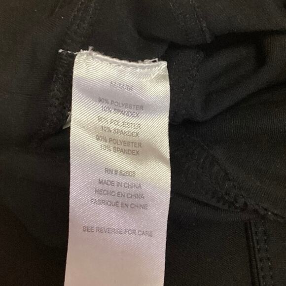 FREE2B Black Low Rise Pull On Stretch Cropped Skinny Casual Leggings Size M - Picture 5 of 5